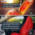 Car Seat Towel Cover, Universal Front Seat Protector for Cars, SUVs and Trucks, Sweat Towel Car Seat Cover for Gym, Yoga, Swimming, Pets and Family Travel, Haute Red, 2 Pack