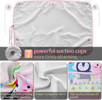 Car Sun Shade for Window Baby (2 Pack), Blackout Window Shades with Storage Net Pocket, 7 Suction Cups, Cute Patterns for Sun/Heat/UV Rays Block