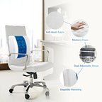 CILI Lumbar Support Pillow for Office Chair, Heated Back Support with Vibration, Back Massager for Chair, Rest Cushion Pillow for Desk Chair Sofa, Gifts for Mom Dad Women Men(Blue)
