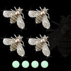 Bling Bee Air Vent Clips, 4 Pcs Crystal Car Air Fresheners Vent Clips Car Diffuser Vent Clip Rhinestone Diamond Bee Decoration Interior Decor Bling Accessories for Women (4 Pcs Bee)