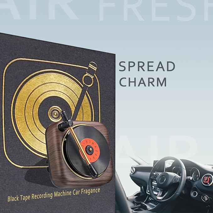 Car Record Player Air Diffusers Car Scents Air Freshener for Air Conditioning Outlet Clop Vent Clips