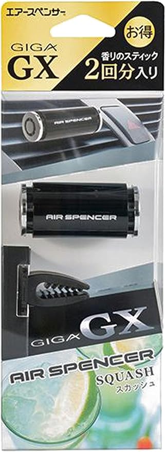 Air Spencer Giga GX Clip Solid/Spill proof, Car Vent Clip Air Freshener (Squash)