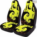 GENANY Nightmare Skellington Car Seat Covers Set of 2, Horror Breathable Front Seat Covers for Truck Sedan SUV, Movie Themed Car Accessories, Horror Gift for Women Men