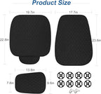 1 Pack Linen Car Seat Cover Front Seat Covers Soft & Breathable Front Premium Covers with Non-Slip Protector Universal Fits Most Automotive, Vans, SUVs, Trucks (1Pack Black)
