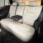 HKZ Fit RAV4 Car Seat Covers Set for Toyota RAV4 2021-2024 Prime SE,XSE & 2019 2020 2021 2022 2023 2024 2025 Hybrid/PHEV SE,XSE - 5 Seats Full Set Leather(Beige)