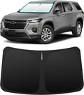 INSAUTO Custom Fit Windshield Sun Shade Accessories for Chevrolet/Chevy Traverse 2018-2023, Foldable Front Window Sunshade, UV & Heat Reflector, Keeps Interior Cool, Includes Storage Bag