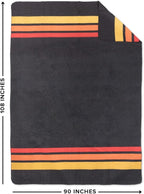 Arcturus Rainier Wool Blanket - Warm, Heavy, Washable, Bed Blanket | Great for Home & Camping (Sunset Peak, King)