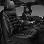 CAR PASS Comfortable 3D Foam Mesh Leather Car Seat Covers Front, Air Cool Mesh Breathable Front Seat Covers for Car, Universal Fit for SUV Truck Sedan Automotive, Airbag Compatible,Black Gray
