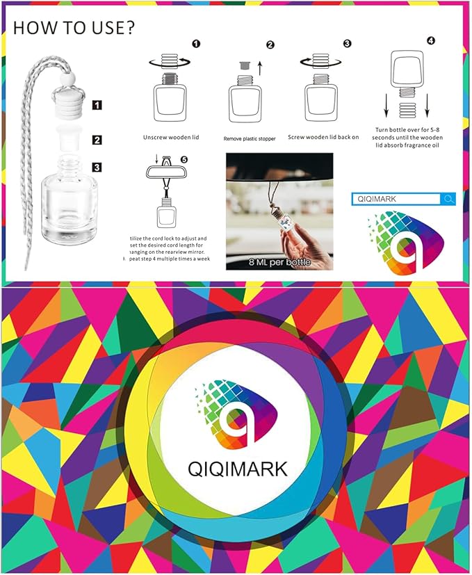 Christmas Decorations Indoor Air Freshener Hanging, Essential Oil Diffuser for Car, Hanging Car Air Freshener, Long Lasting Automobile Aromatherapy Diffuser Bottle