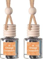 CANDECraftCo Car Air Hanging Fragrance Oil, Car Auto Freshener for Essential Oils, Scents Fragrance Aromatherapy Automobile Diffuser, Long Lasting (Orange Creamsicle)