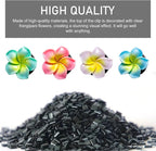 4PCS Flower Car Air Freshener Vent Clips, Cute Air Conditioning Outlet Clips, Colorful Pentapetal Flower Cars Vent Clip, Auto Air Vent Decoration Accessories (Purple+Green+Rose Red+Blue)