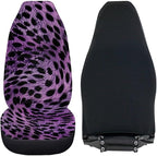 Car Seat Covers Protector Cushion for Women Men Girls Boys, Purple Leopard Print Design Car Interior Cover