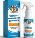 Pet Stain & Strong Odor Eliminator, Dog & Cat Pee Urine Destroyer for Carpet, Upholstery - Cleaner Spray for Pet Stain Remover, Urine, Poop, Pee, Deodorizer, Air Freshener in Home & Car - 5oz