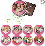 WOCOCN Customized Photo Car Air Freshener, Double-Sided Record Player Design, Unique Turntable Vinyl Shape,Meaning Gifts for Dad, Mom, Friends, Colleagues（9pcs）
