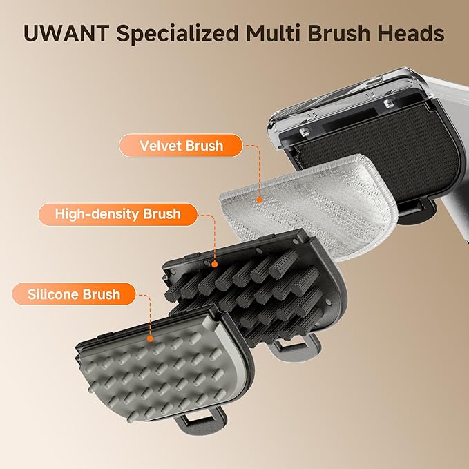 uwant Portable Carpet and Upholstery for Deep Cleaner, 18Kpa Carpet Cleaner Machine for Cars, Pets with Pet Pro Solution and Self Cleaning Set of 1 for Spot, Rug, Couch