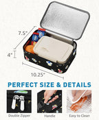 Small Lunch Box Insulated Lunch Bag for Women Men, Bento Kids Lunch Box, Compact Portable Thermal Meal Cooler Bags with Buckle Handle for Work & School, Spaceman 5L