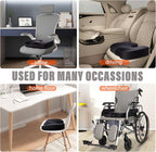 WAOAW Seat Cushion, Office Chair Cushions Butt Pillow for Car Long Sitting, Memory Foam Chair Pad for Back, Coccyx, Tailbone Pain Relief, Stocking Stuffers Gifts for Men Women (Black)