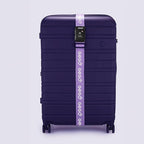 GEGO Premium Travel Kit, Sleep Mask 3D Contoured Eye with Soft Memory Foam, Luggage Tag Waterproof Resistant and Strap with Lock for Luggage TSA Approved (Sleep Mask Purple/Luggage Tag Purple)