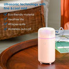 Car Diffuser Humidifier USB Aromatherapy Essential Oil Air Freshener USB Cool Mist Mini Portable Diffuser for Car Home Office Bedroom (Pink)