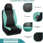 Skechers Car Seat Covers,Leather Seat Covers with GOGA Mat Technology,Waterproof Car Seat Covers Front Seats,Airbag Compatible,Comfort Universal Fit for Most Cars,Vans,Trucks,SUVs,Mint