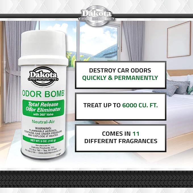 Odor Bomb Odor Eliminator for Home, Car Scent Bomb, Car Deodorizer & Musty Smell Eliminator For Home & Business, One Time Total Release, 5 oz, 3 Pack