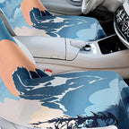 2 Pack Car Seat Towel Covers with Storage Bag 63 x 32 Inch Athletic Running Towel Seat Sweat Washable Non Slip Cover Gift for Car Outdoor Sport Activities (Yellowstone National Park)