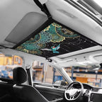 Blue Hummingbird Car Roof Storage Bag Car Roof Seat Organizer Multi-Purpose Car Bag Storage Box Organizer Pouch Pocket One Size Car Travel Accessories Suitable for Cars, SUVs