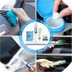 AUTODECO 37Pcs Car Detailing Brush Set, Car Detailing Kit, Auto Detailing Drill Brush Set, Car Detailing Brushes, Car Wash Cleaning Tools Kit with Car Vacuum for Interior, Exterior, Wheels, Blue