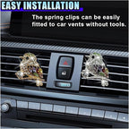 2PCS Bling Bird Car Air Vent Clips, Crystal Rhinestone Auto Air Conditioning Outlet Clip, Cute Car Vent Decorative Clip, Auto Interior Decoration Charm for Women (Bird)