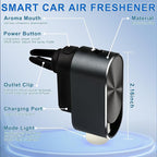 Smart Car Air Freshener Diffuser - Automatic Car Diffuser with Three Adjustable Modes, Includes 6PCS Essential Oil Refill, Car Diffusers for Essential Oils