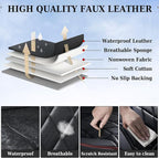 Coverado Seat Covers, Car Seat Cover Front Seats, 2-Pack Luxury Faux Leather Car Seat Covers, Waterproof Car Seat Protector, Black Seat Cover Front Seat Cover Universal Fit for Most Cars, Black&Red