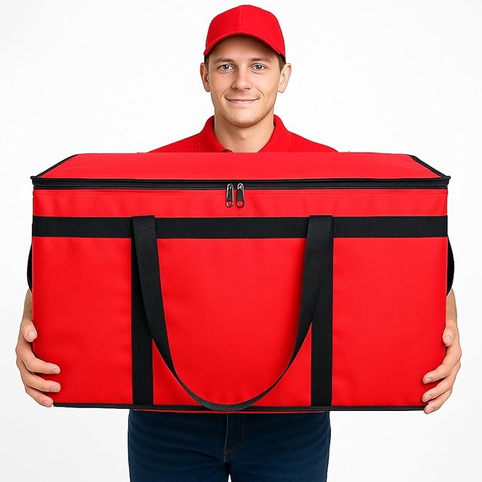 Bodaon Large 2-Pack Insulated Food Delivery Bag With Hard Bottom, XXXL Bags, Rideshare Delivery Bag, Grocery Shopping and Catering, Cold/Hot Styrofoam Carrier for Travel/Car