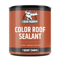 Liquid Rubber Color Roof Sealant- Elastomeric Waterproof Small Repair Coating for Flat, Low-Slope & Metal Roofs, Flexible UV-Stable Membrane, Light Gray, 1 Quart
