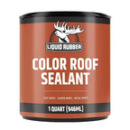 Liquid Rubber Color Roof Sealant- Elastomeric Waterproof Small Repair Coating for Flat, Low-Slope & Metal Roofs, Flexible UV-Stable Membrane, Barn Red, 1 Quart