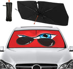 Socira Funny Eye Car Windshield Sunshade Umbrella Foldable Umbrella Sun Shade Windshield Cover Sunshade Car Accessories Blocks Uv Rays Keeps Cool (57" X 30")