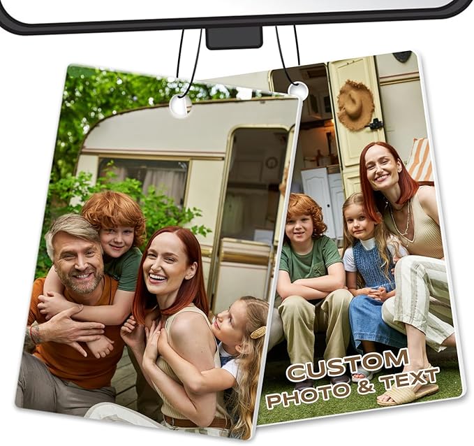 Custom Air Fresheners with Picture, Personalized Air Freshener for Cars, Customized Photo Gift with Scents for Family and Lovers