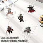 Samurai Cat Car Air Fresheners,5-Pack Cologne Scents Cute Car Accessories,Funny Hanging Ornament Decor for Rearview Mirror,Long-Lasting Fresh Gifts for Women,Girls,Cat Lovers