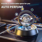 Kwak's Car Air Freshener Solar Energy Rotating Refillable Air Purifier for Car Interior Dashboard Autorotation Decoration Accessories (Black-1)