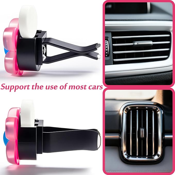 6Pcs Flower Air Vent Clip Car Accessories Air Freshener Dashboard Accessories Charm Car Inter Decor