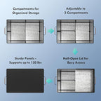 Cooler Bag – Soft Travel Cooler Holds 45 Cans, Stays Cold for 8H & Warm for 6H – Portable Car Trunk Organizer for Camping, Beach, Picnic