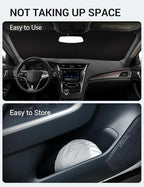 Proadsy 2026 Upgrade Windshield Sun Shade Custom Fit 2014-2019 CTS Foldable Front Sunshade Protector Sun Visor Blocks UV Rays Keep Car Cooler