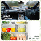 10PCS Activated Bamboo Charcoal Air Purifying Bag, Air Freshener Bag Moisture Absorber for Refrigerator Home Car, Gray