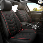 Car Seat Covers for Hyundai Sonata 2002-2026, Premium Nappa Leather Car Seat Cover, Stylish Sport Seat Covers， Automobile Seat Cover Sets.(Standard 2 Seats/Black)