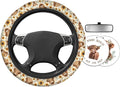Highland Cow & Highland Cattle Steering Wheel Cover with 2 Car Air Fresheners, Quick Installation & Comfortable Grip for Cars & SUVs
