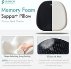 FLORICH Car Seat Cushion and Lumbar Support Pillow for Office Chair Car, Ergonomic Memory Foam, Relieves Back Sciatica Pain, Pressure-Relieving Back Support for Car, Office Chair & Wheelchair – Black