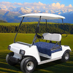 YOKYHOM Golf Cart Seat Covers for 2 & 4 Passenger Carts, Thick Short Plush with Non-Slip Backing, Ultra Soft Seat Towel Blanket, Fits EZGO, Club Car, Yamaha, 51"x30.5", Blue Black
