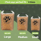 25 Cups Pet Food Storage Bag for Travel - Transparent Leak-Proof Dog Food Container with Roll-Top Closure, Keeps Kibble Fresh for Camping Trip, Dog Boarding, Weekend Getaways