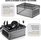 Upgrade Dog Booster Seat for Small Dogs,Small Dog Car Seat with Sturdy Metal Frame and Waterproof Leather Material for Small Pets up 20 lbs,Portable Travel Carrier with Storage Pocket