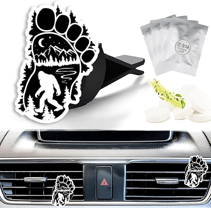 Cute Car Air Freshener Clips Bigfoot Car Vent Clips Sasquatch Cars Scents Cologne Air Conditioner Clip Auto Vent Interior Decoration Cars Accessories Bigfoots Gifts for Men Women,Friends