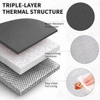 CIVJET Insulated Food Delivery Bag with 4 Cup Holders, XX-Large Insulated Grocery Bags Keep Food Hot/Cold, Cooler Bags with Drink Carrier, Food Carrier Catering Bag, Commercial Food Warmers, Black